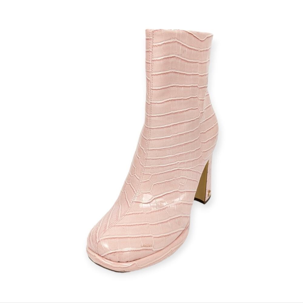 Circus By Sam Edelman Pink Crush Croc Freddie Boots Size 6.5